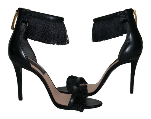 Donna Karan New York Val Ankle Strap Fringe Detail Leather Sandals, US 8,5 / EU 39 - Bild 6 von 10