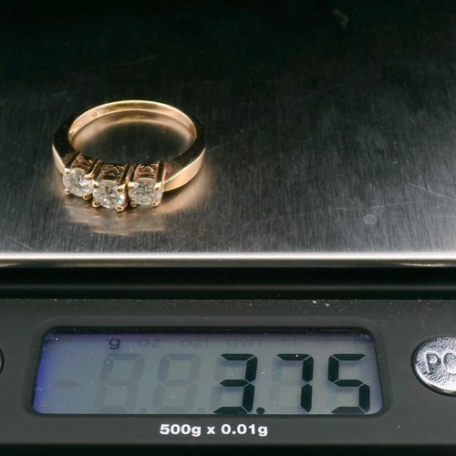 14KT Yellow Gold 1.00cttw Diamond Ring – Size 7.25 – 3.75g - Picture 8 of 9