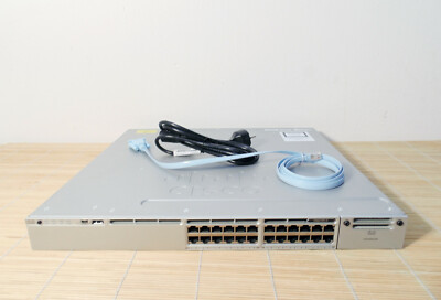 Cisco WS-C3850-24T-E Switch 24 10/100/1000 Ip Services set Single AC PSU