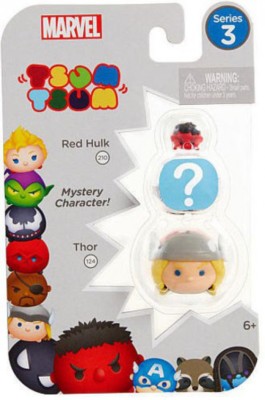 Marvel Tsum Tsum Series 3 Red Hulk & Thor 1-Inch Minifigure 3-Pack