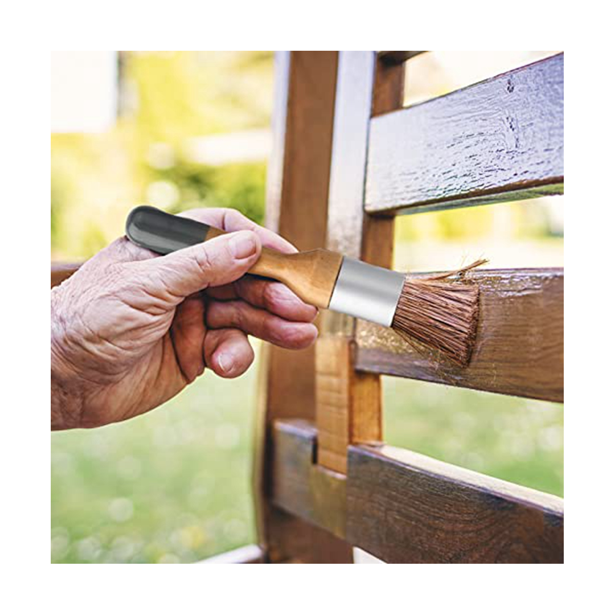 4 PCS Chalk And Wax Paint Brush Furniture , Small Round Oval Brush with