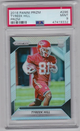 2016 Panini Prizm Tyreek Hill #296, PSA MINT 9 (9332)