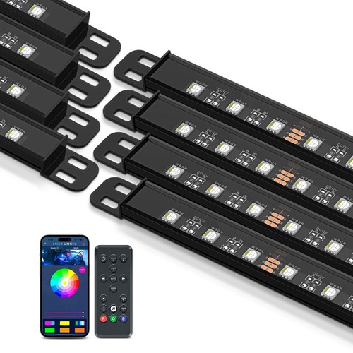 MICTUNING N8 RGBW LED Car Underglow Light Strips Underbody Multicolor Light Bars - Picture 13 of 16