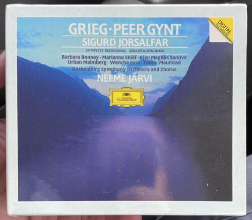 Grieg: Peer Gynt; Sigurd Jorsalfar~Jarvi [2xCD] 1987 German DG 423 079-2  - Picture 1 of 3