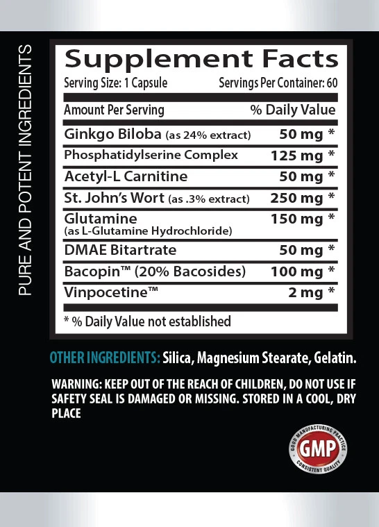 Atividade cerebral natural - Impulsionador da memória cerebral - Melhor concentração - 2 garrafas - Imagem 2 de 4