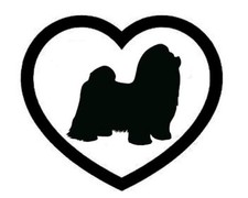 SHIH TZU HEART VINYL DECAL STICKER DOG BREED CHOOSE COLOR SIZE