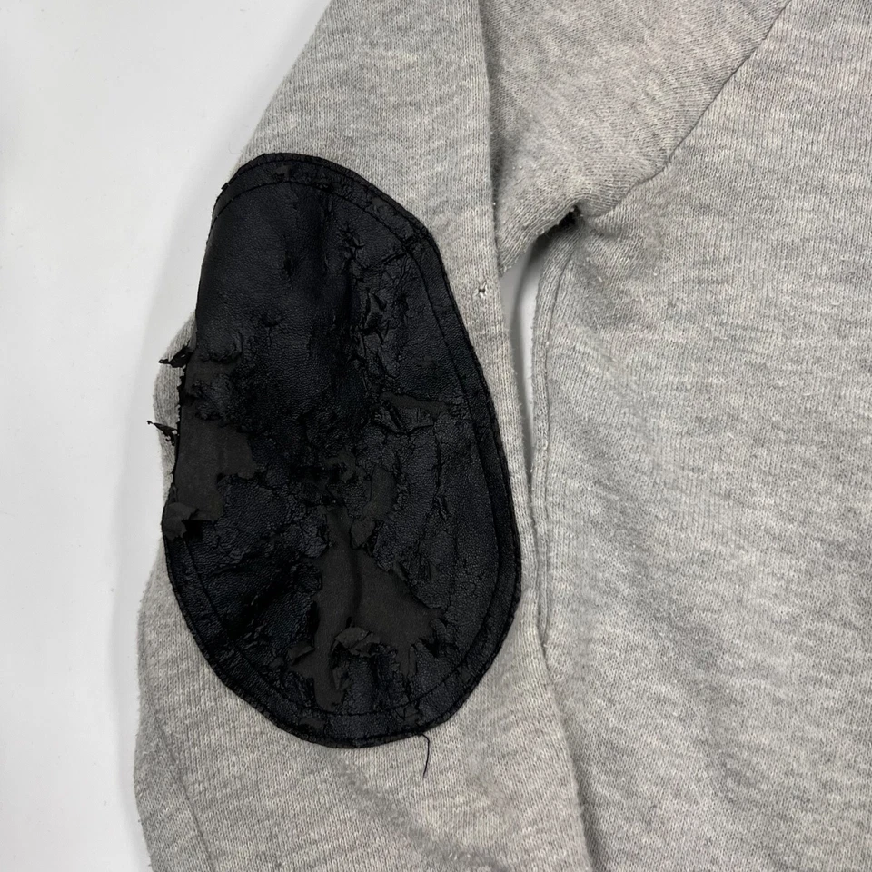 Sudadera Pullover Apple The Beatles Talla M Gris Algodón Jaspeado Parche Codo Foto 3 de 4