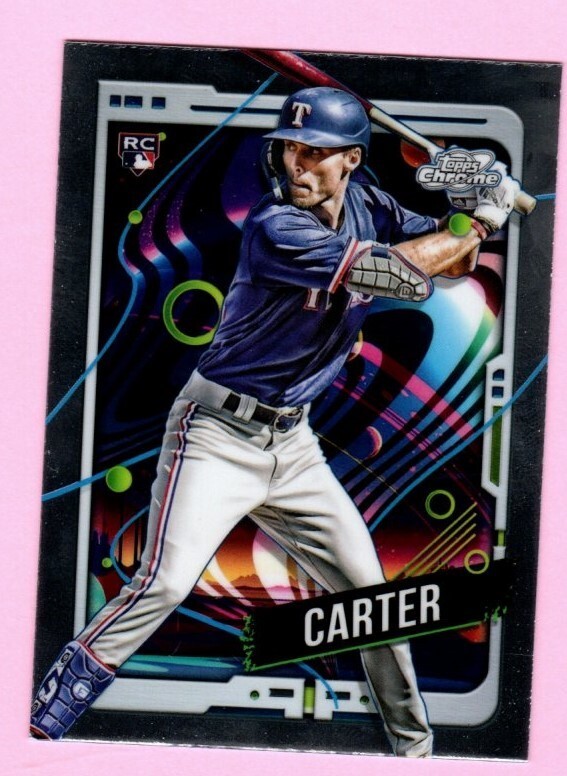 2024 Topps Chrome Cosmic Evan Carter RC #32 Texas Rangers