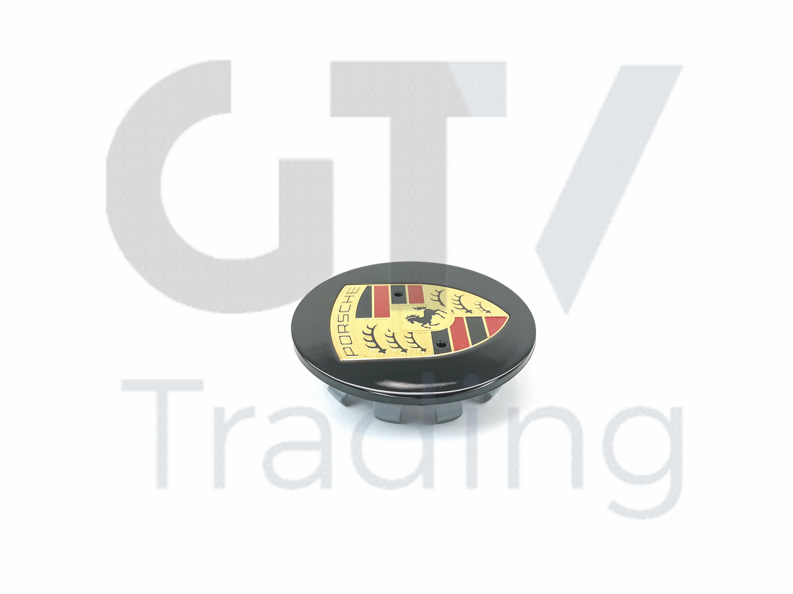 A New PORSCHE Porsche Cayenne 1115 Round Gloss Black Center Cap