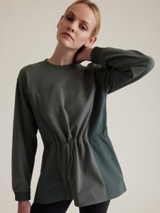 ATHLETA Triumph Hybrid Crewneck Sweatshirt XXS Bali Green #532515 17