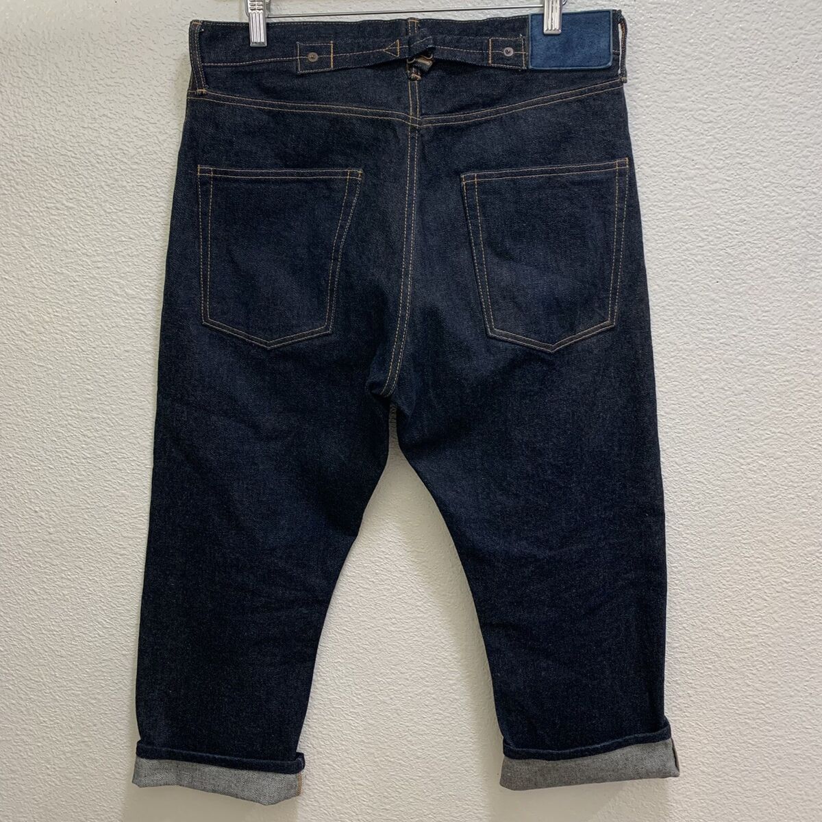 Visvim Social Sculpture Selvedge Buckle Back Cinch Blue Visvim Social Sculpture Selvedge Buckle Back Cinch Blue