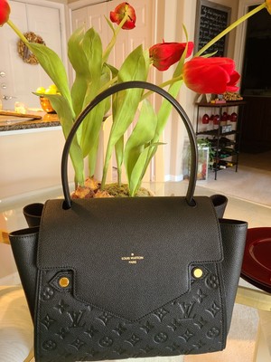 Louis Vuitton Trocadero Black Monogram Empreinte Leather Satchel Tote | eBay