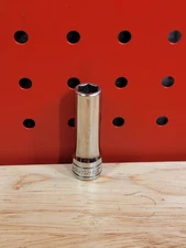 Snap-on Tools SFS121 3/8" SAE 3/8'' Drive 6-Point Deep Chrome Socket USA 