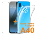Coque pour Samsung A31 A41 A42 A51 Antichoc Silicone Transparente + Verre Trempé