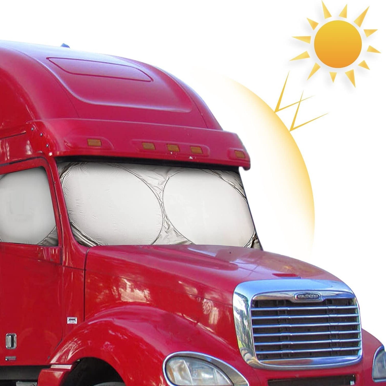 Freightliner Mack Semi Truck Large Windshield Side Window Sun Shade Cover