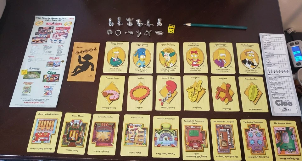  2 The Simpsons Board Games Clue and Wheel of Fortune 100% Complete - Image 4 of 4