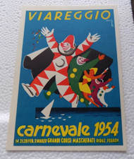A15) Viareggio Carnevale 1954 illustratore Uberto Bonetti ( Original postcard )