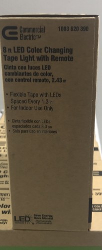 Commercial Electric 8’ Indoor LED Color Changing Tape Strip Light Remote 6 Boxes - Picture 5 of 8