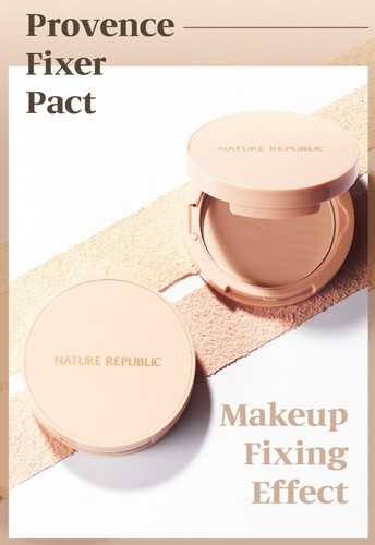 NATURE REPUBLIC Provence Fixer Pact 12g #Beige Pressed Powder Finish Powder NEW - Picture 3 of 13