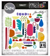 Abstract Elements Sizzix Thinlits Thin Metal Die Set by Tim Holtz 666280 NEW!