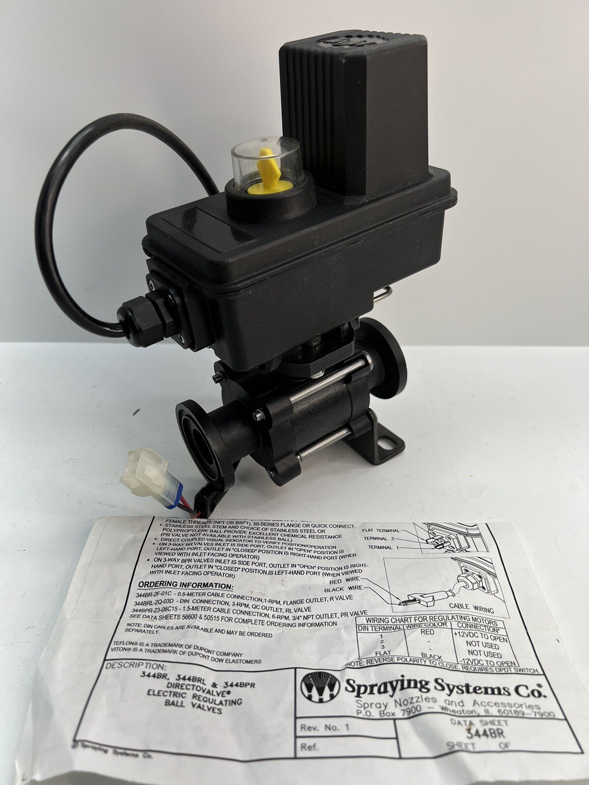 Spraying Systems Co 344BR  Electric Regulating Ball Valve 300PSI