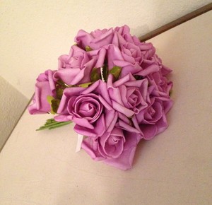 New 6 Pink Artificial Rose Flower Bunches Floral Home Decor