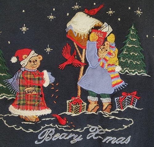 Bobbie Brooks Womens Sweatshirt Shirt Top Blouse Size XL X Large Beary Christmas - Picture 9 of 24
