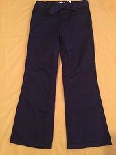 Girls New Place Size 5 pants uniform blue stretch pants with belt