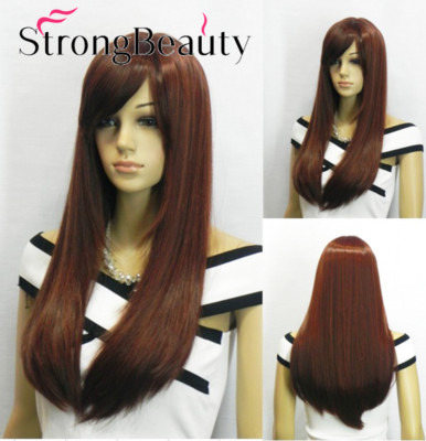 #ad #ad StrongBeauty Brown Medium Bob Hair Synthetic Heat Resistant Fiber Women#x27;s Wig $18.99