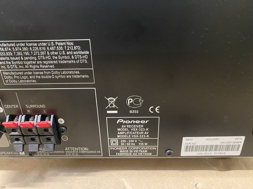 Pioneer VSX-323-K HDMI 1080P 5.1 AV Receiver - Bild 9 von 10