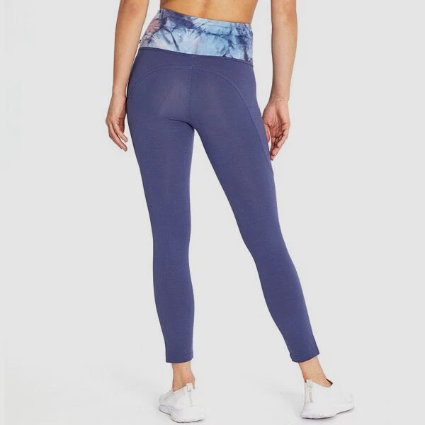 $100 Marika Women's Blue High Waist Stretch Capri Leggings Tight Pants Size  M