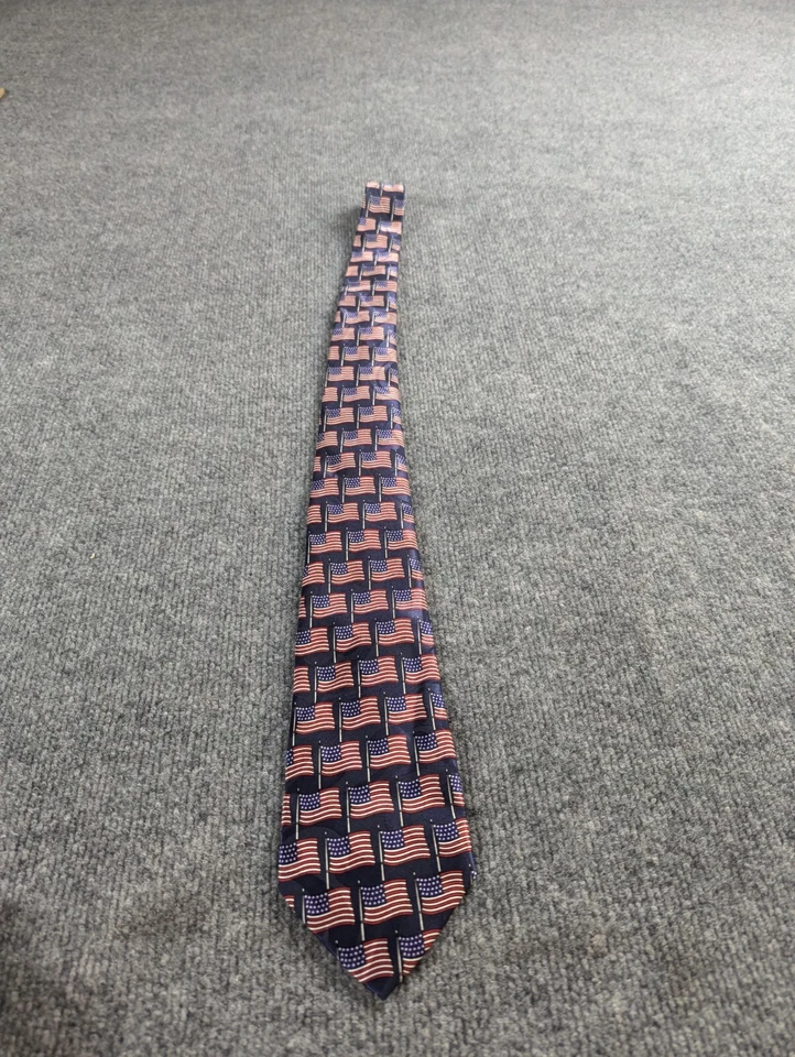 Corbata Steven Harris Para Hombres Bandera Americana Estrellas Rayas Patriótica Rojo Blanco Azul Foto 3 de 4