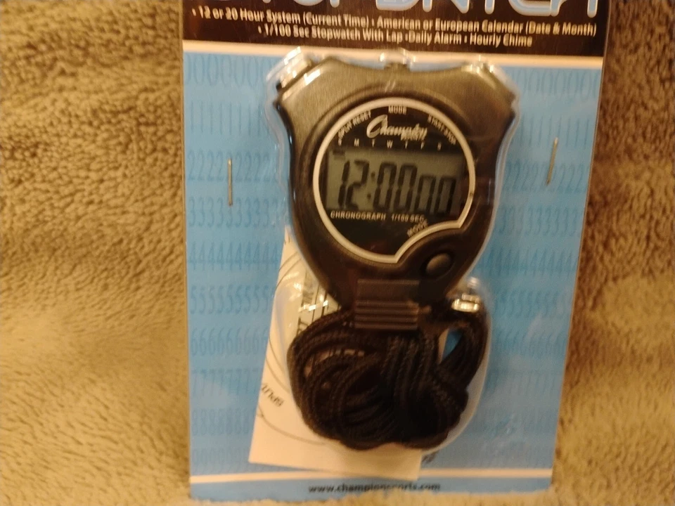 Champion Sports 910 Cronómetro Color Negro 1/100 Sec Cronómetro con Regazo Foto 4 de 4