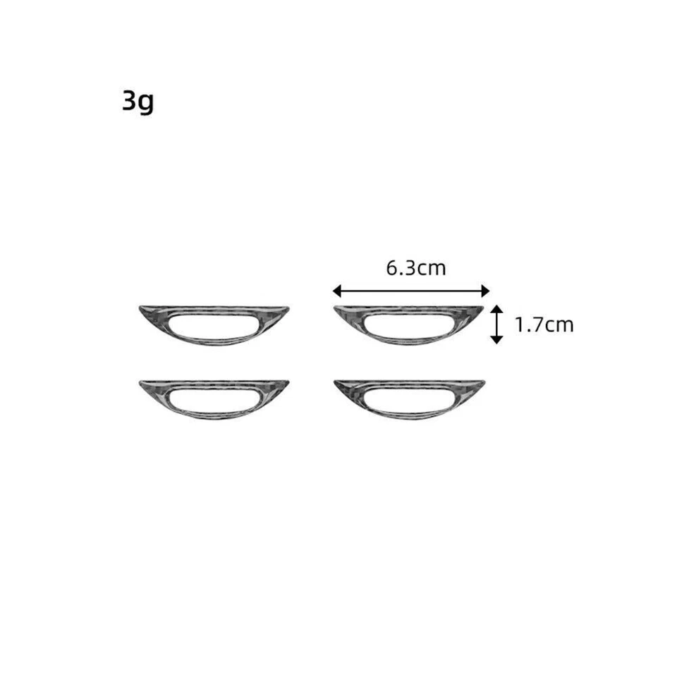 4 piezas para Mercedes-Benz Clase M ML350 tablero de instrumentos de fibra de carbono cubierta de ventilación de aire moldura Foto 2 de 4