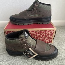 Vans MTE Gore-Tex Mountain Mid Dark Brown Green Hiking Shoes Men's Size 12 NEW
