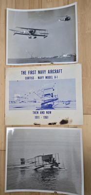 The First Navy Aircraft Curtiss Navy Model A-1 Book w/Two 1961 Fleet Air Photos