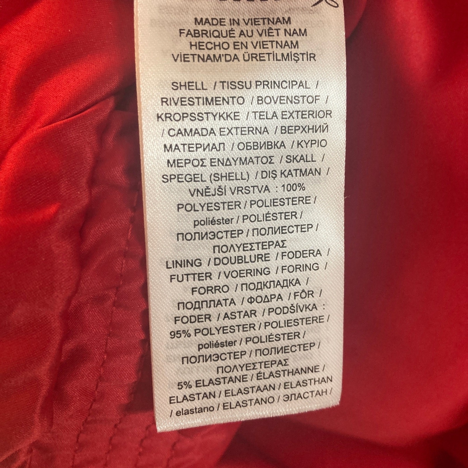 Lauren Ralph Lauren Satin Down Puffer Jacket Womans XL New Red Black Label thumbnail 8