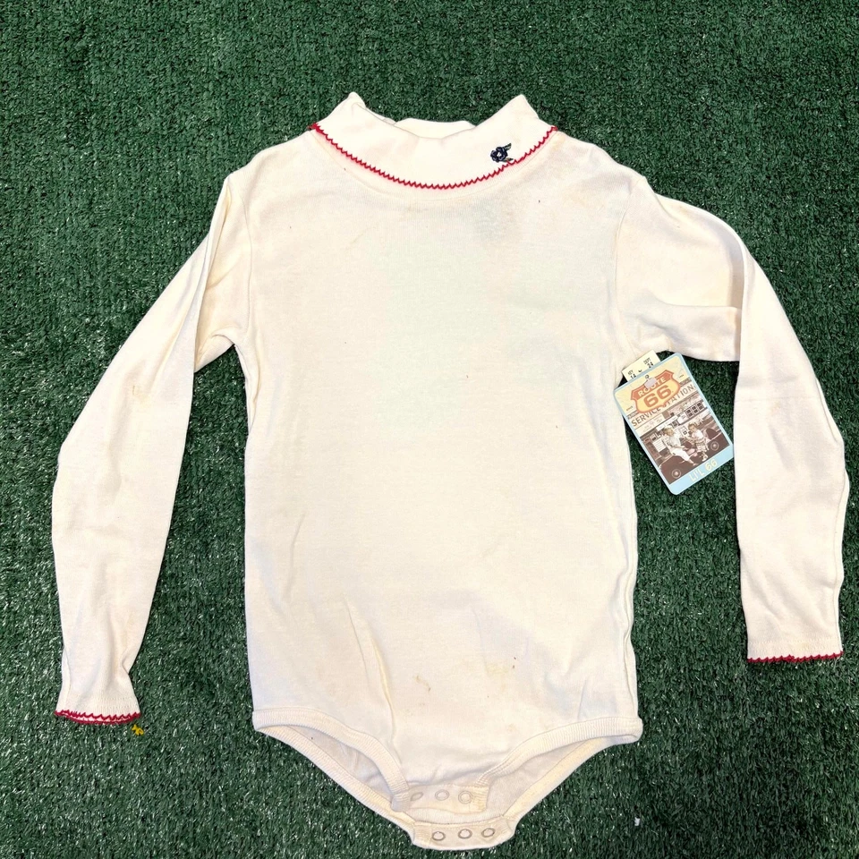 Conjunto de Vestido y Body Jersey Route66 Li'l 66 Vintage Años 90 Niñas 5T Rojo Floral Foto 4 de 4