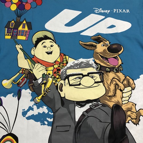 Street Couture Disney Up Movie AOP Bootleg Shirt Mens XXL Russell Carl Dug Kevin - Picture 16 of 16