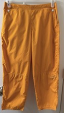 Pantalones capri vintage Nike para mujer M naranja Ripstop nailon cortavientos aire libre