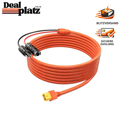 Solarladekabel 3m XT60 für Bluetti Ecoflow Power Stations 12AWG