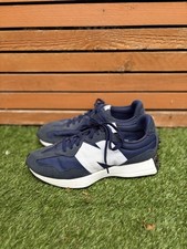 NEW BALANCE 327 Navy Blue Moonbeam White Trainers Lace Sneakers Sz UK 9.5 EU 44