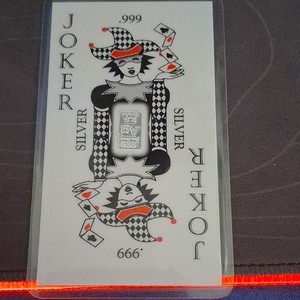 Silver Joker .999 Limited Edition 2.5 GRAINS Joker Card.