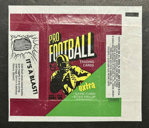 RARE 1971 Topps Football Wax Pack FB Trading Card WRAPPER Gold Rush