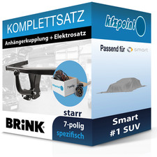 Für Smart #1 SUV 06.2022-jetzt BRINK Anhängerkupplung starr + 7polig E-Satz neu