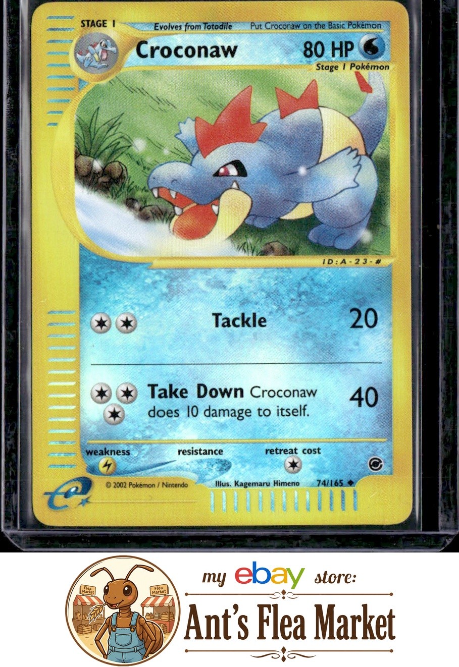 Croconaw #074/165 Moderately played Expedition Uncommon, Reverse Holo
