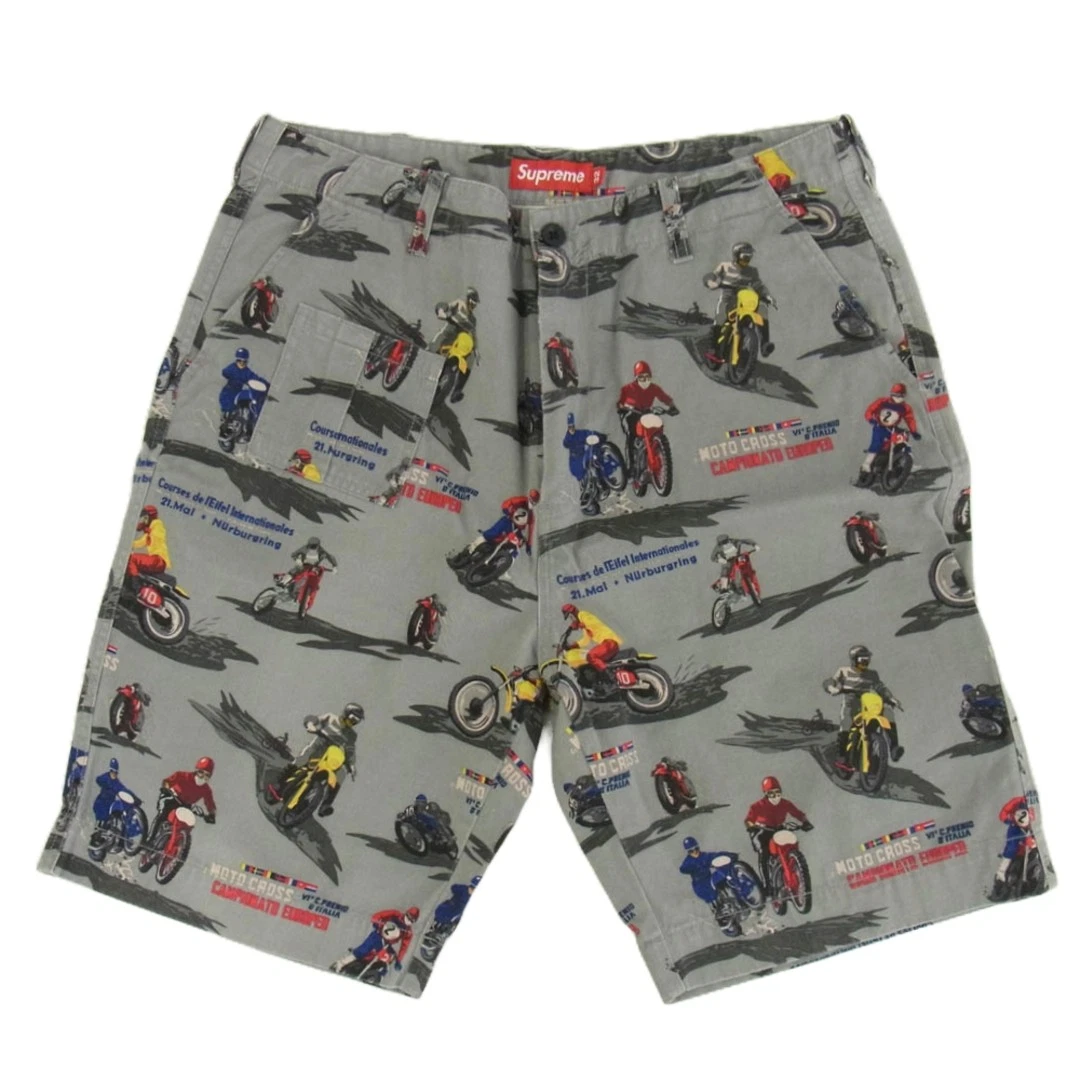 Short motocross Supreme 09SS motif total gris 32 Occasion LIFE 0