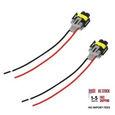 H8/ H9/ H11 Fog Light Harness Connector, Waterproof Pigtail Adapter Plug 2PCS