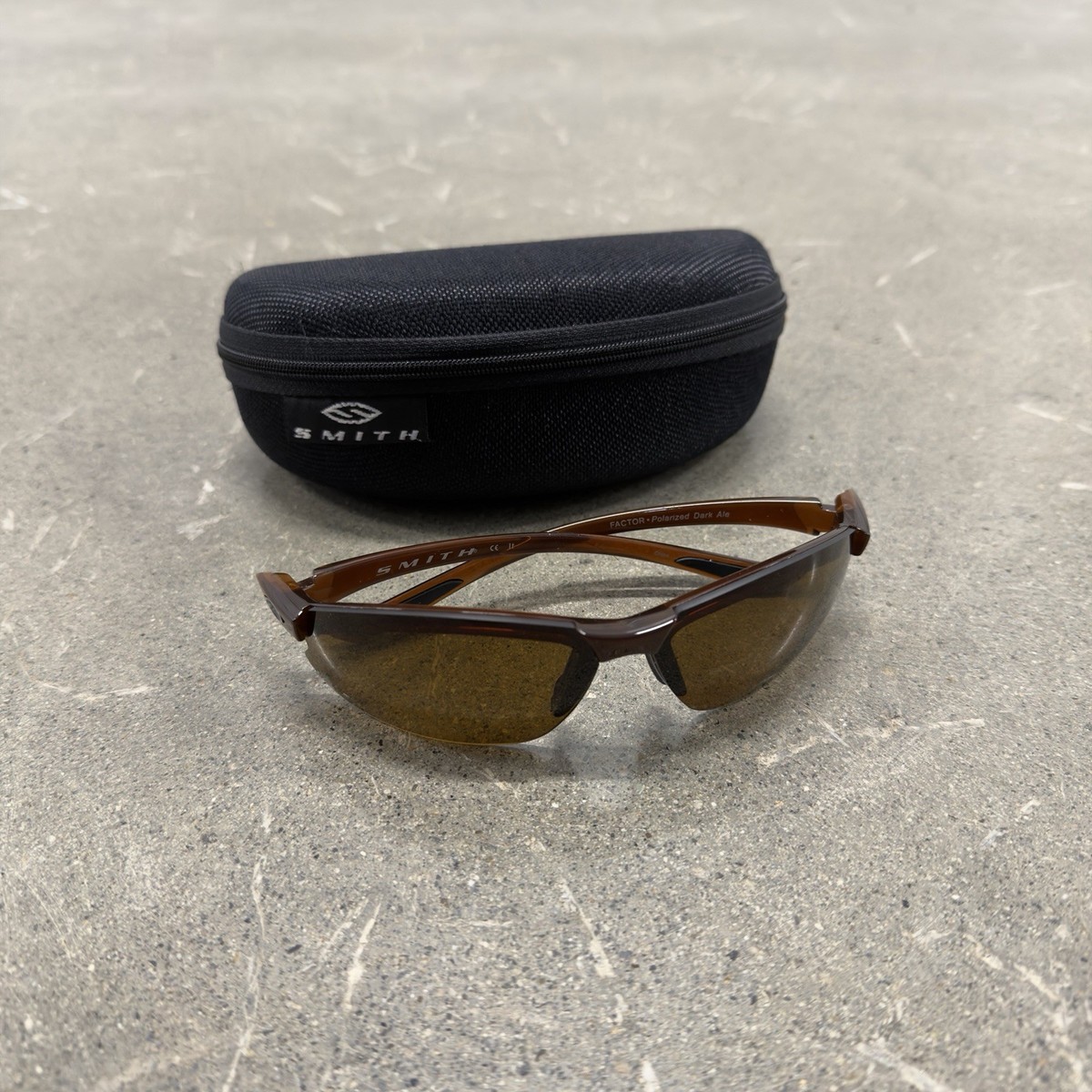 Smith Polarized サングラス ブラウンレンズ Smith Optics Factor Sunglasses Dark Ale Polarized w/ Case And