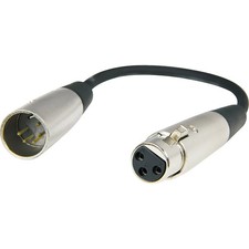 Hosa 5-Pin Male XLR to 3-Pin Female XLR DMX-512 Adaptor Cable 6 in. LN